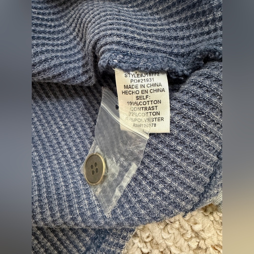 Entro Two-Tone Blue Cotton Jacket size L new without tag - Picture 4 of 6